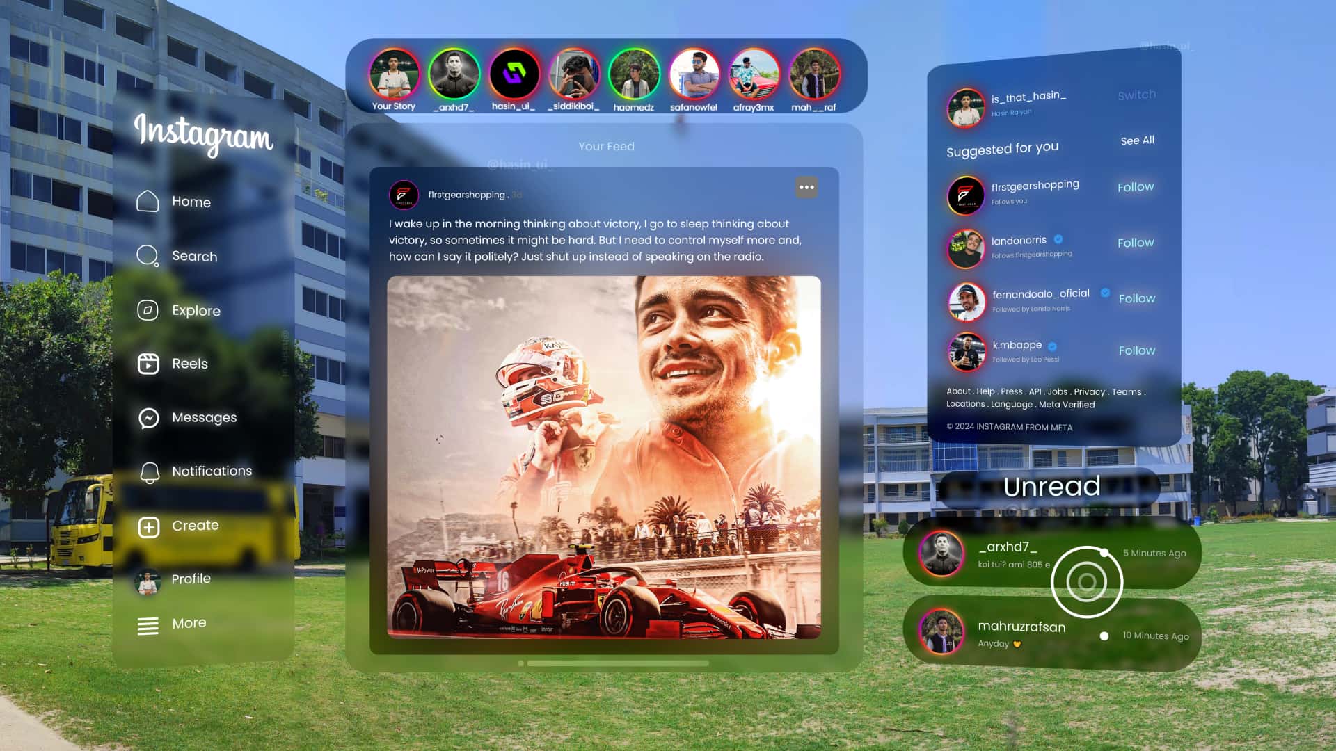 Instagram Vision OS